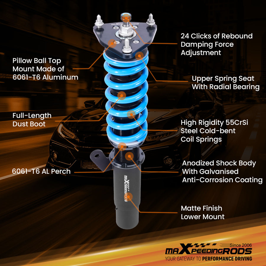 T6 Coilovers Lowering Suspension Kit compatible for VW Atlas (CA) 2018+