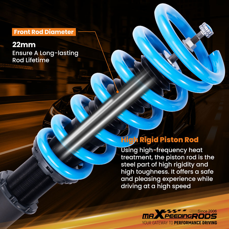 Coilovers 24 Way Adjustable Suspension compatible for Cadillac CTS RWD 03-07