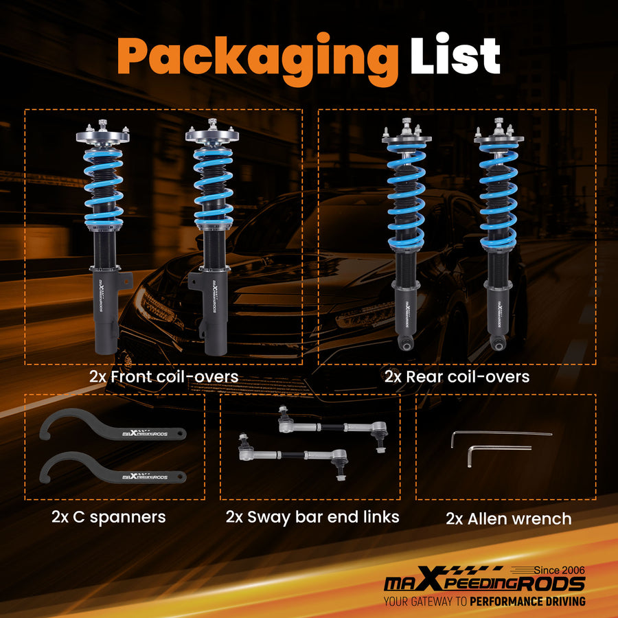 T6 COILOVER Lowering Kit compatible for BMW 7-Series RWD (E38) 1995-2001