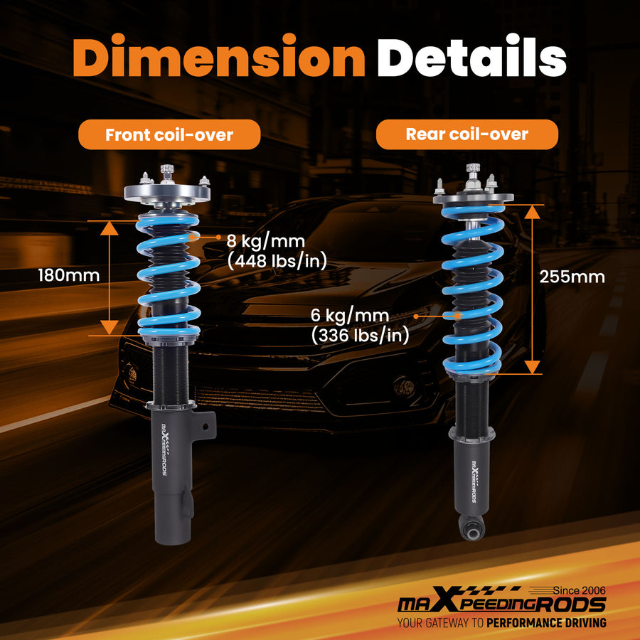 T6 COILOVER Lowering Kit compatible for BMW 7-Series RWD (E38) 1995-2001