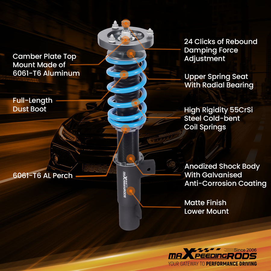 T6 COILOVER Lowering Kit compatible for BMW 7-Series RWD (E38) 1995-2001