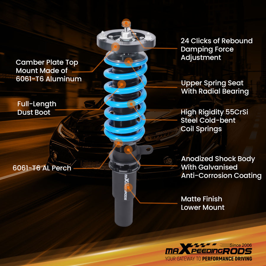 Coilovers Strut compatible for BMW 3-Series 325i 328i 335i E90 E91 04-13 RWD