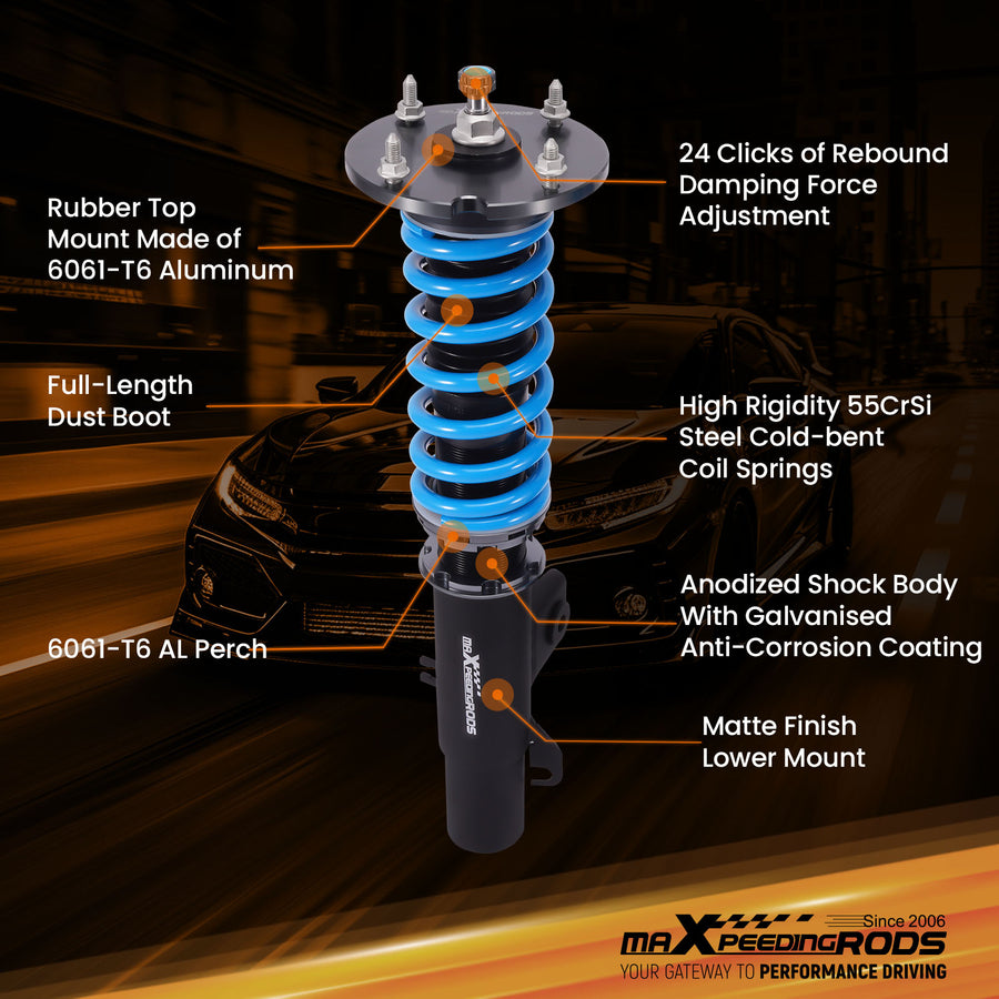 T6 Racing Coilovers Shocks Springs Kit compatible for Ford Flex 2009-2012