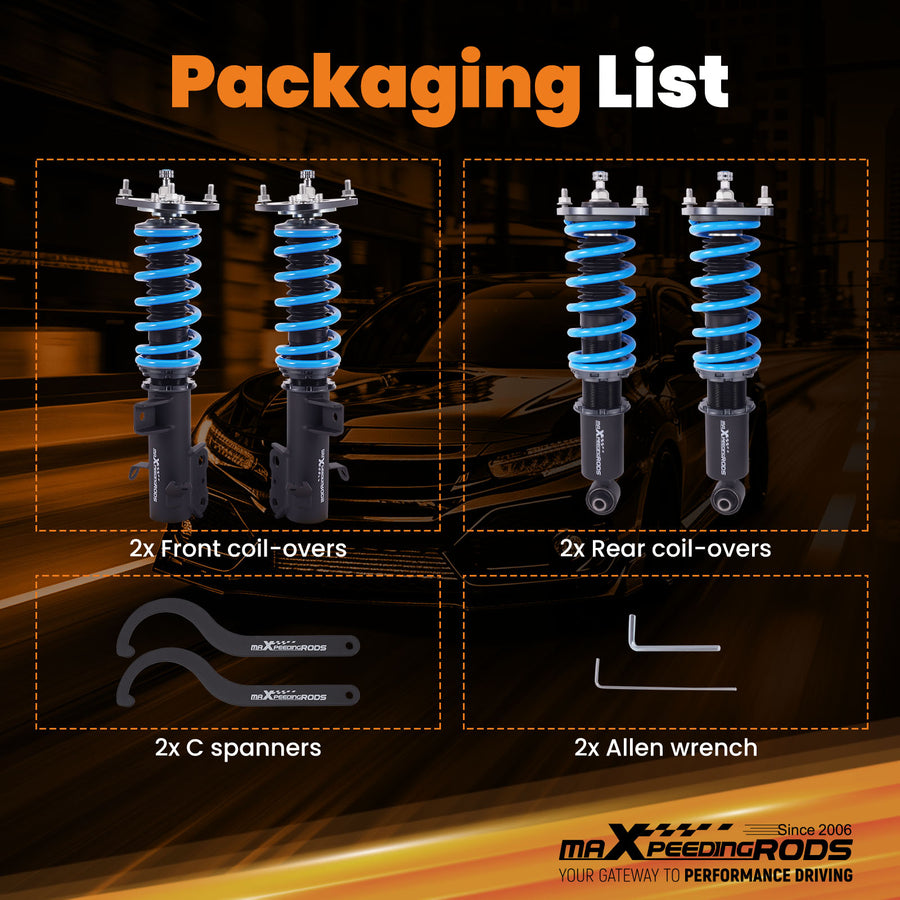 T6 lowering Coilover Kit Compatible for Subaru Impreza Sport / Base trims 2017 - 2023