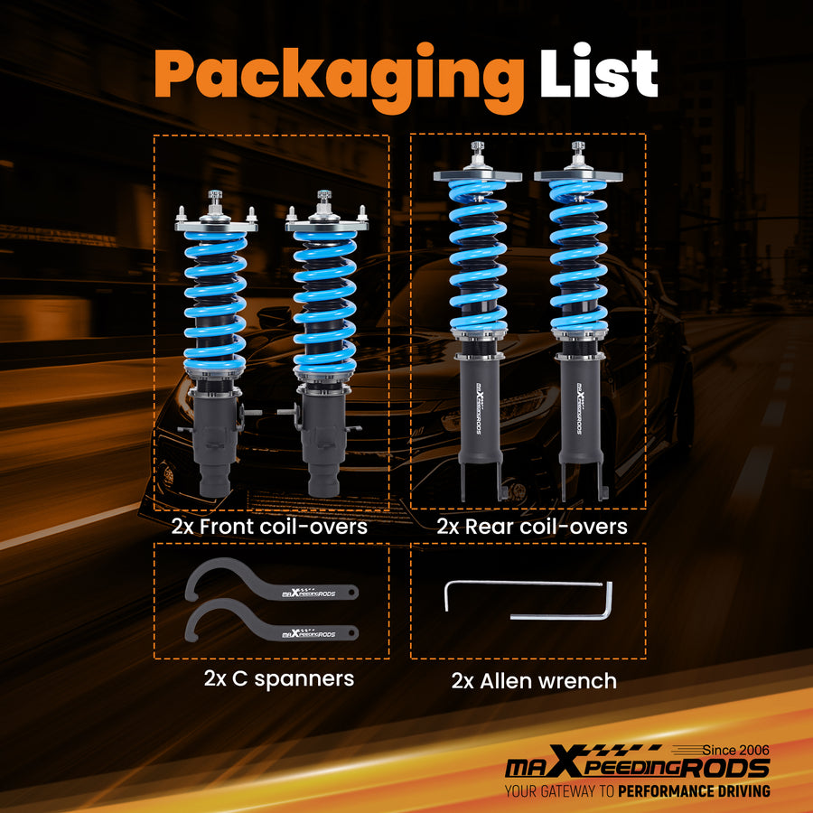 COT6 Coilover 24 Level Dampers compatible for Infiniti G35 X AWD 2003-2008