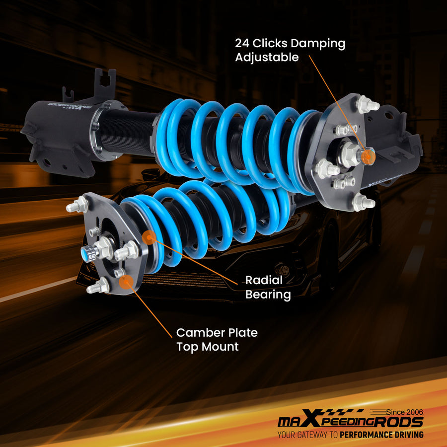 24 Level Adjustable Coilovers Lowering Suspension compatible for Nissan Maxima A33 00-03