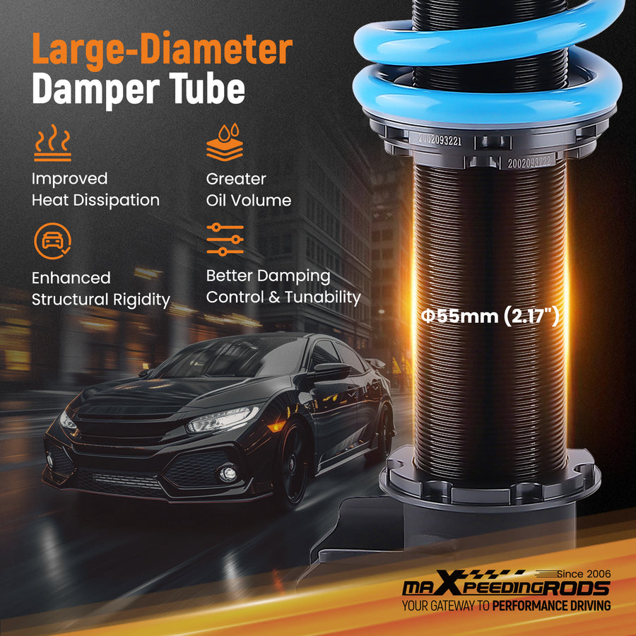 T6 Coilovers Shock Strut Lowering Kit compatible for Mazda 3 BM/BN 2014-2018
