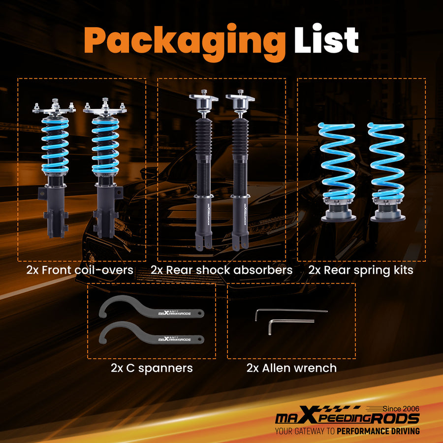 Compatible for Kia Optima 2011-2015 T6 Coilover 24 Level Damper Lowering Kit