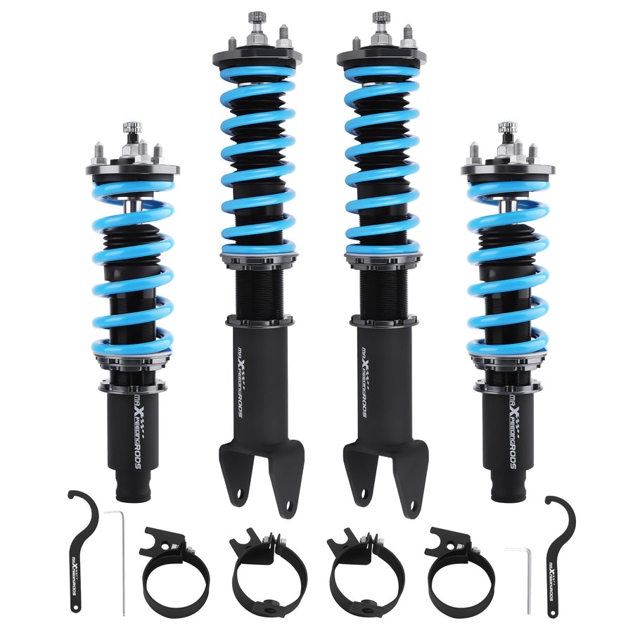 24-Step Adjustable Coilover Suspension compatible for Honda Prelude 88-91