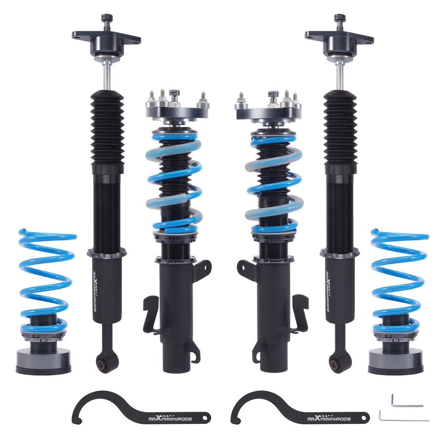 Racing Coilovers Kit 24 Way Damper Strut compatible for Volvo S40 Sedan compatible for FWD 2004-2012