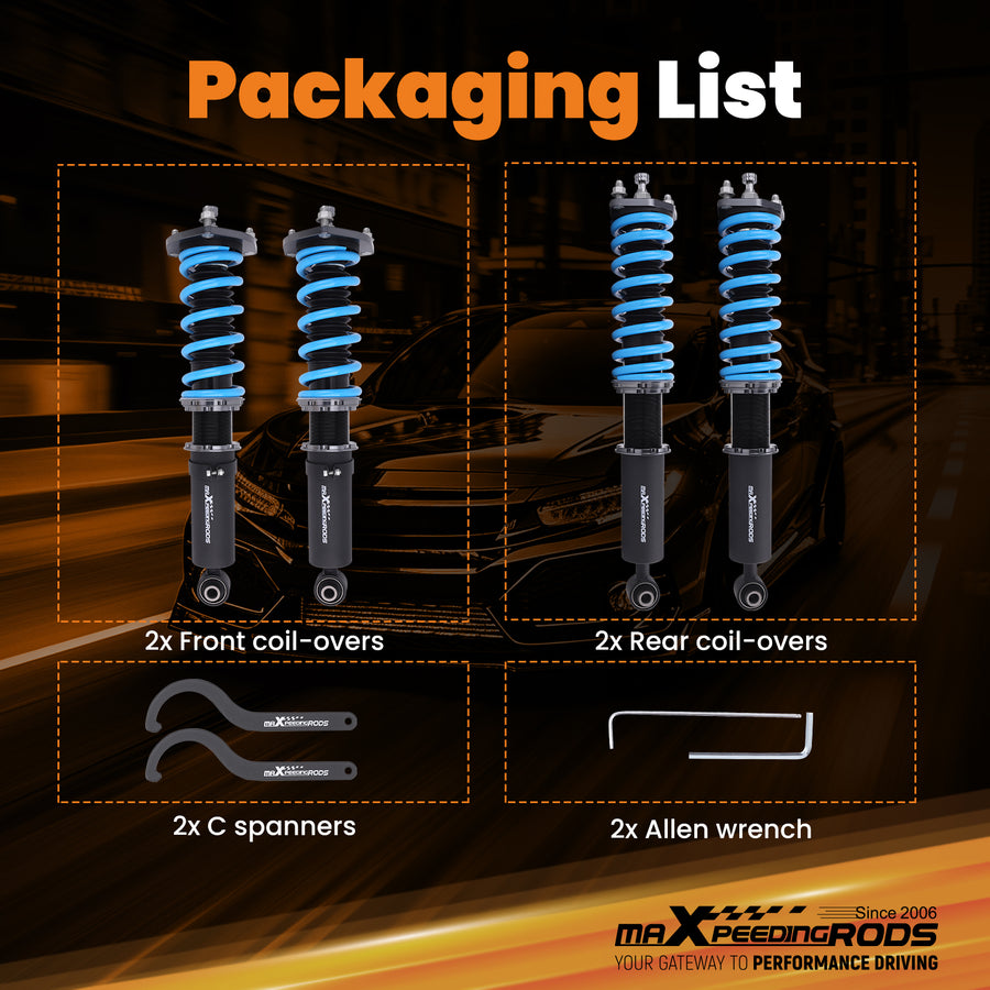 Street Coilovers 24 Step Damper compatible for Lexus SC430 UZZ40R 2001-2010