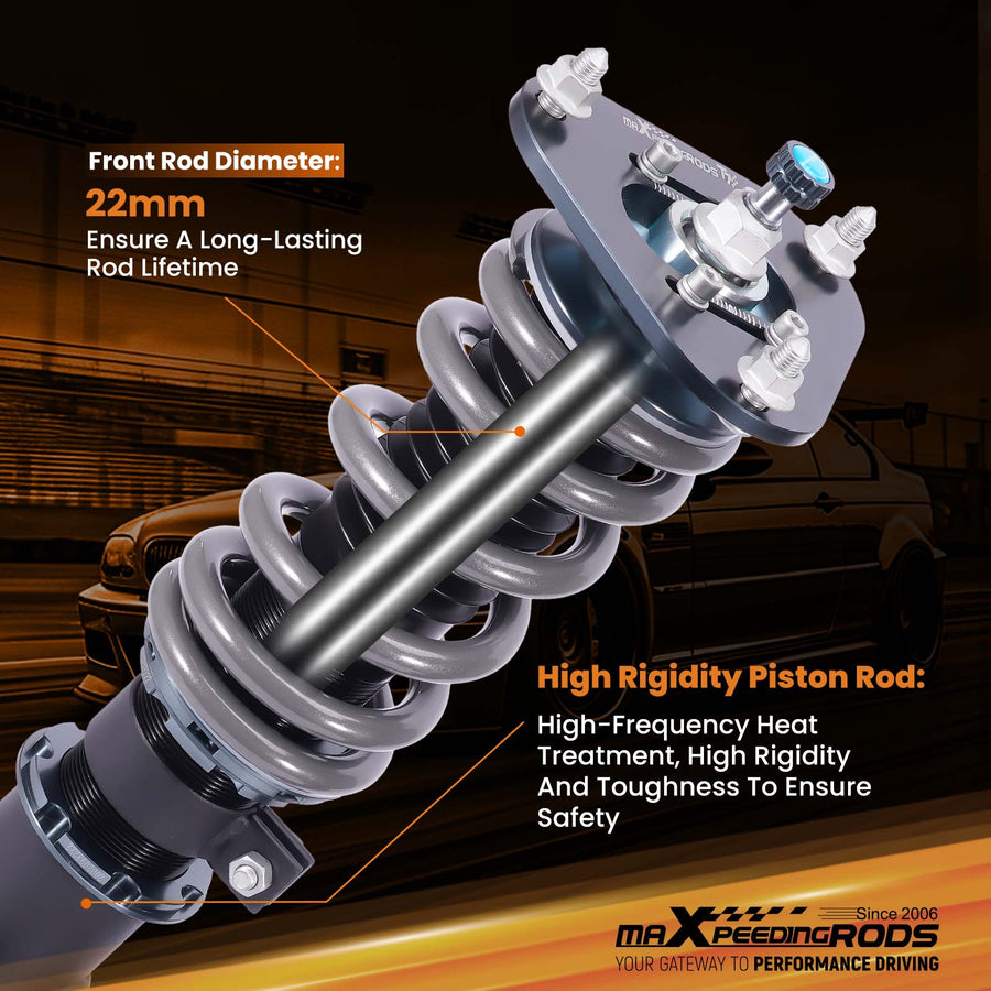 T7 Coilovers Kit w/24 Way Adjustable compatible for Toyota Corolla 2003-2008
