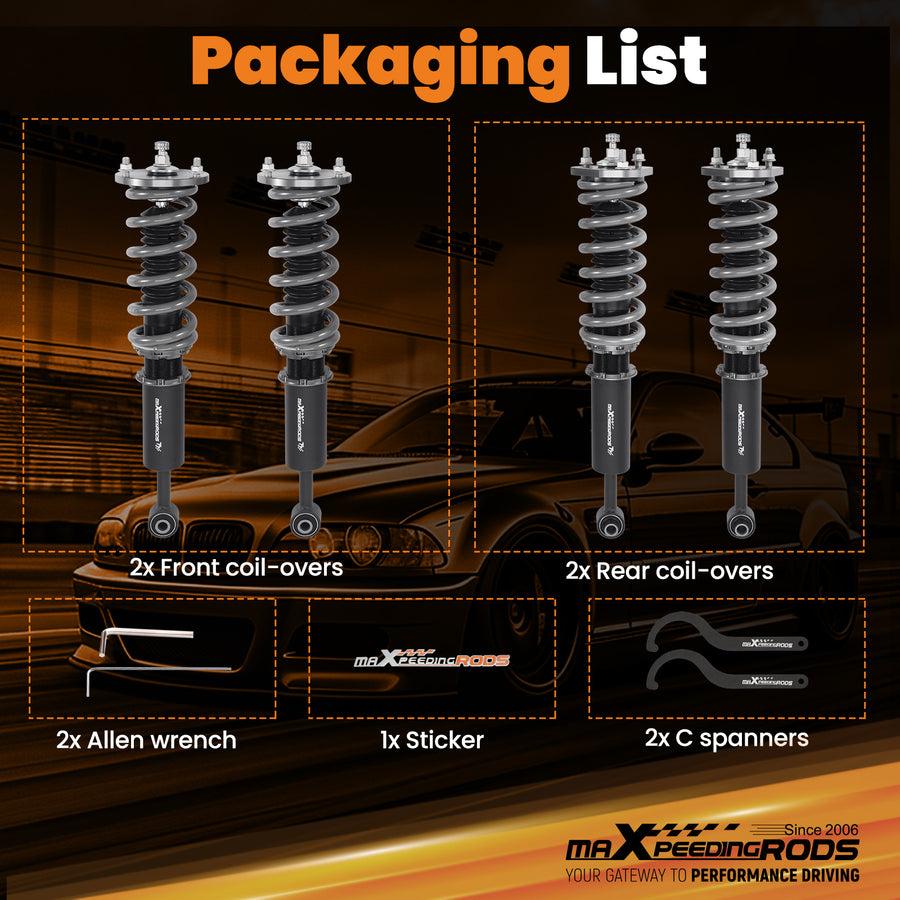Compatible for Lexus IS250 IS350 RWD 06-13 T7 Coilovers Suspension Lowering Kit