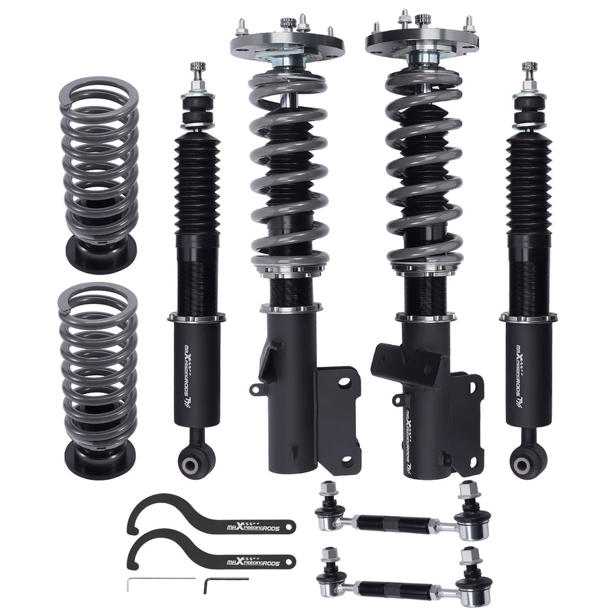 Coilovers 24 Way Damper Adjustable compatible for Ford Mustang GT 05-14 Shocks Absorbers