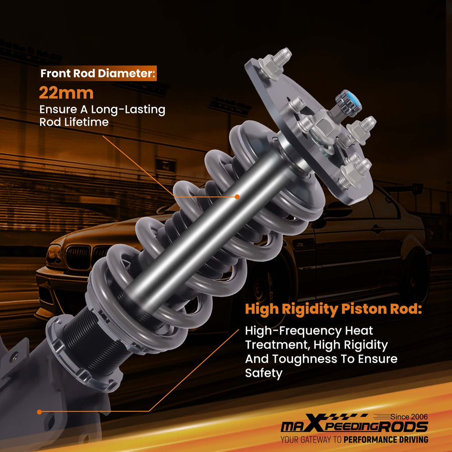T7 Coilovers 24 Way Damper Adjustable compatible for Nissan 240SX S13 89-94