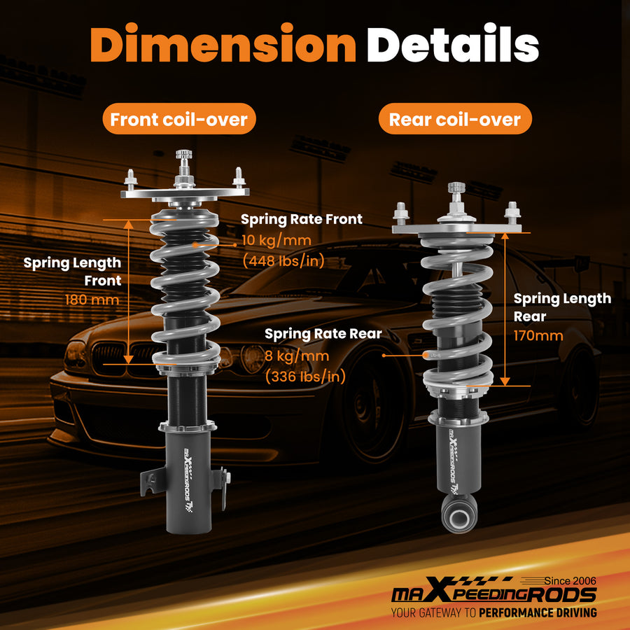 T7 Coilovers 24 Way Lowering Shocksfor compatible for Subaru WRXSTI 15-21