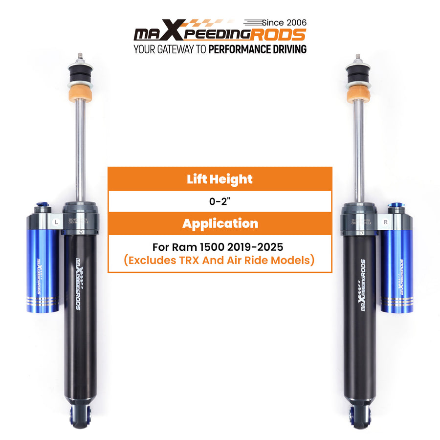 Rear Remote Reservoir Monotube Shock Pair compatible for Ram 1500 2019-2025