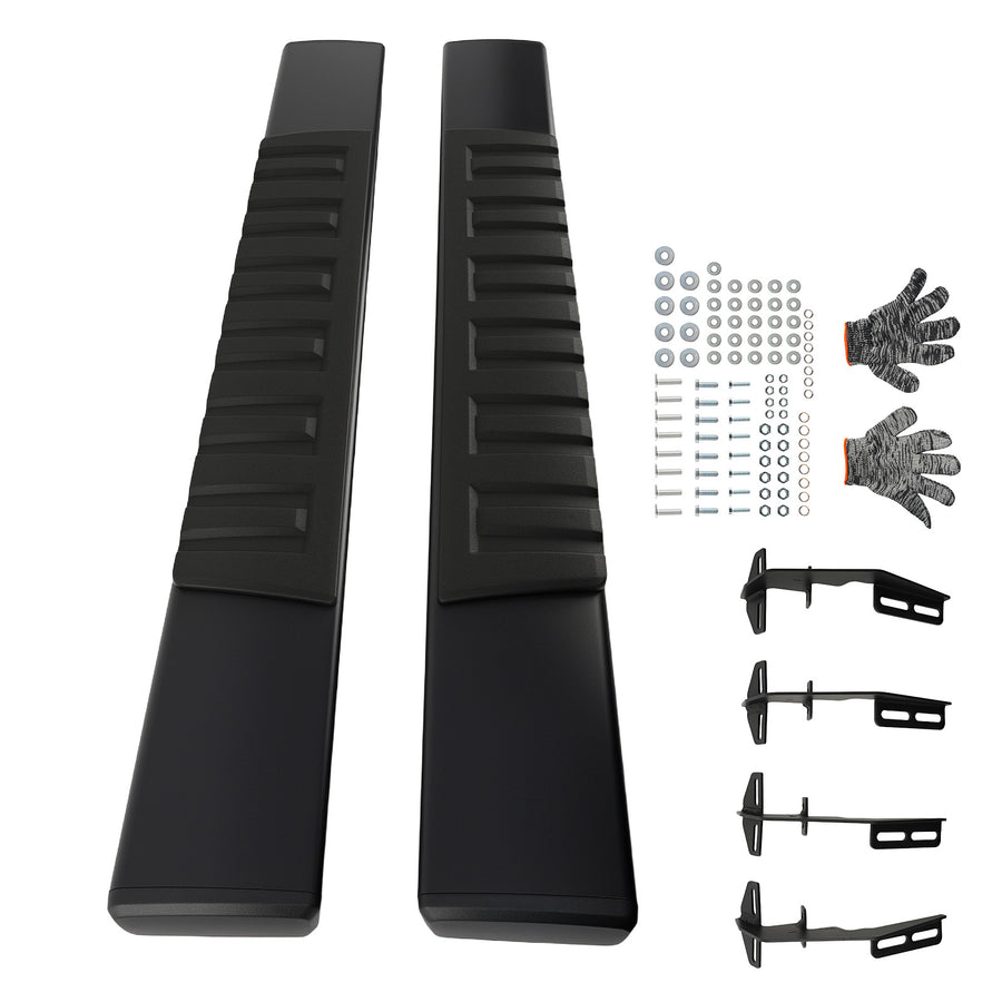 6 Side Step Running Boards compatible for Dodge Ram 1500 2009-18 Nerf Bar Black Step Rails