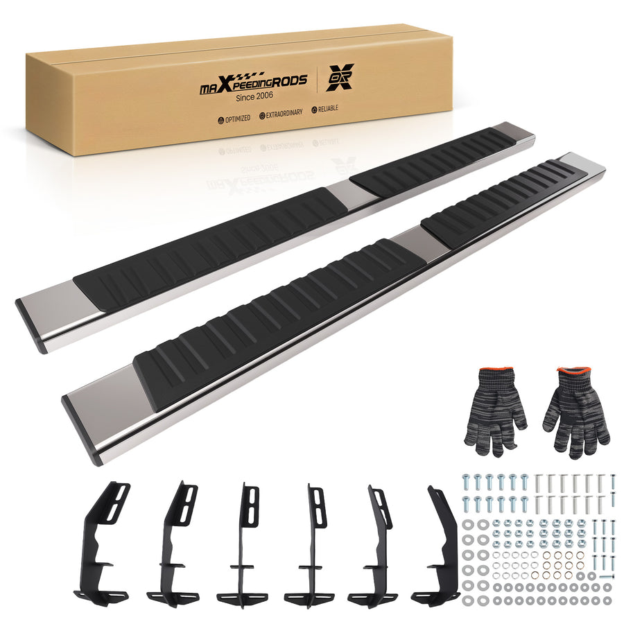 Anti-Slip Side Steps Nerf Bar compatible for Dodge Ram 1500 19-25 Quad Cab Stainless Steel