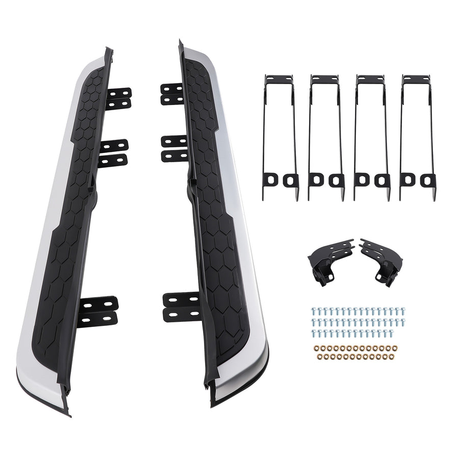 Running Board Side Step Bar compatible for Honda CR-V 2017-2022 Black Silver Complete Set