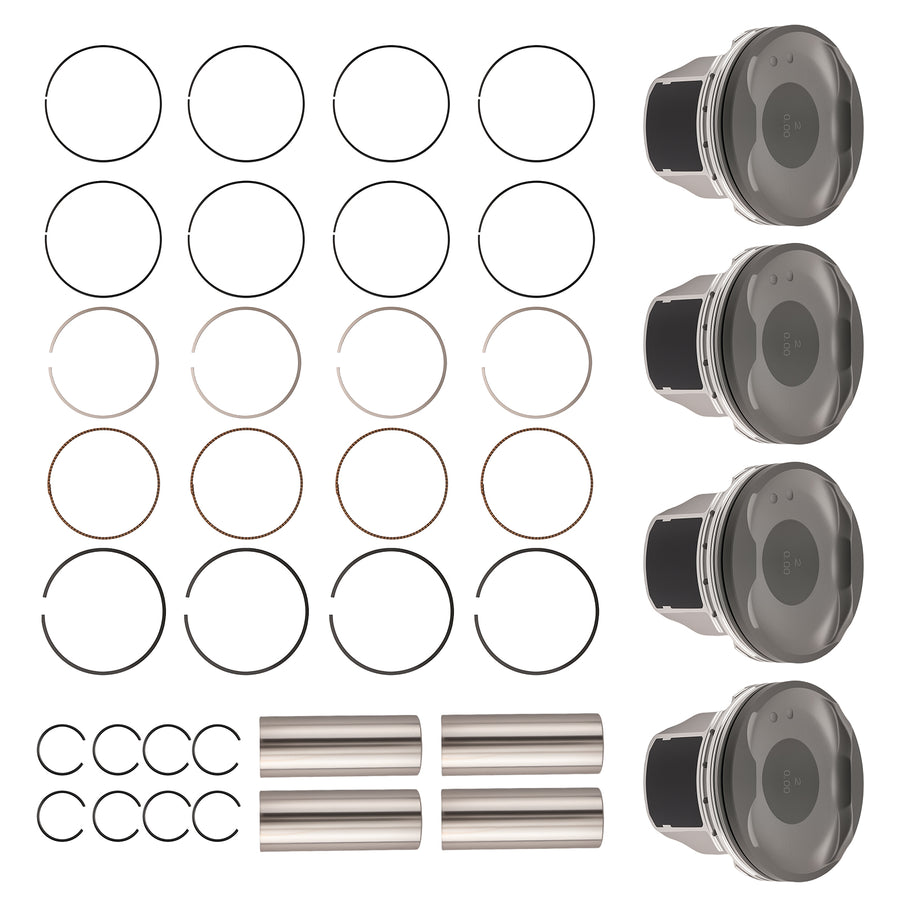 4PC Piston Ring Set compatible for Toyota Camry Corolla 2.4L 13251-0H030 2007-2011 DOHC