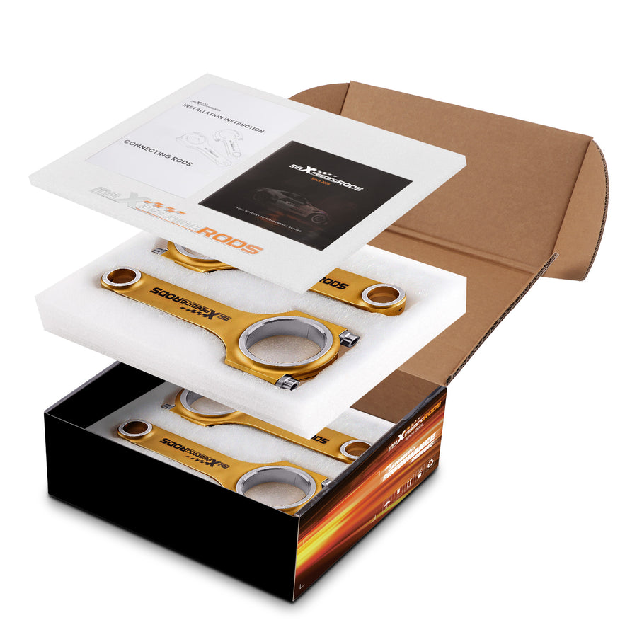 Titanize Connecting Rods compatible for Subaru Forester EJ20 EJ25 Engine ARP 2000 3/8quot; 4340
