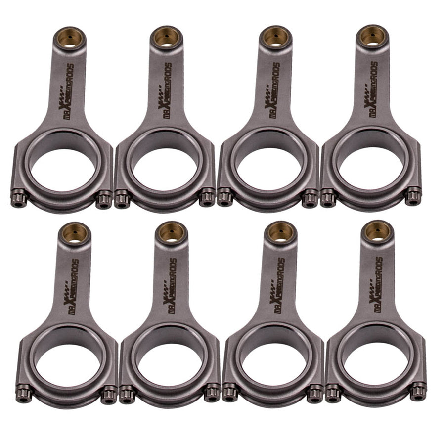 H Beam 6.100 2.225 .945 Bronze Bush 4340 Connecting Rods compatible for Chevy LS3 V8