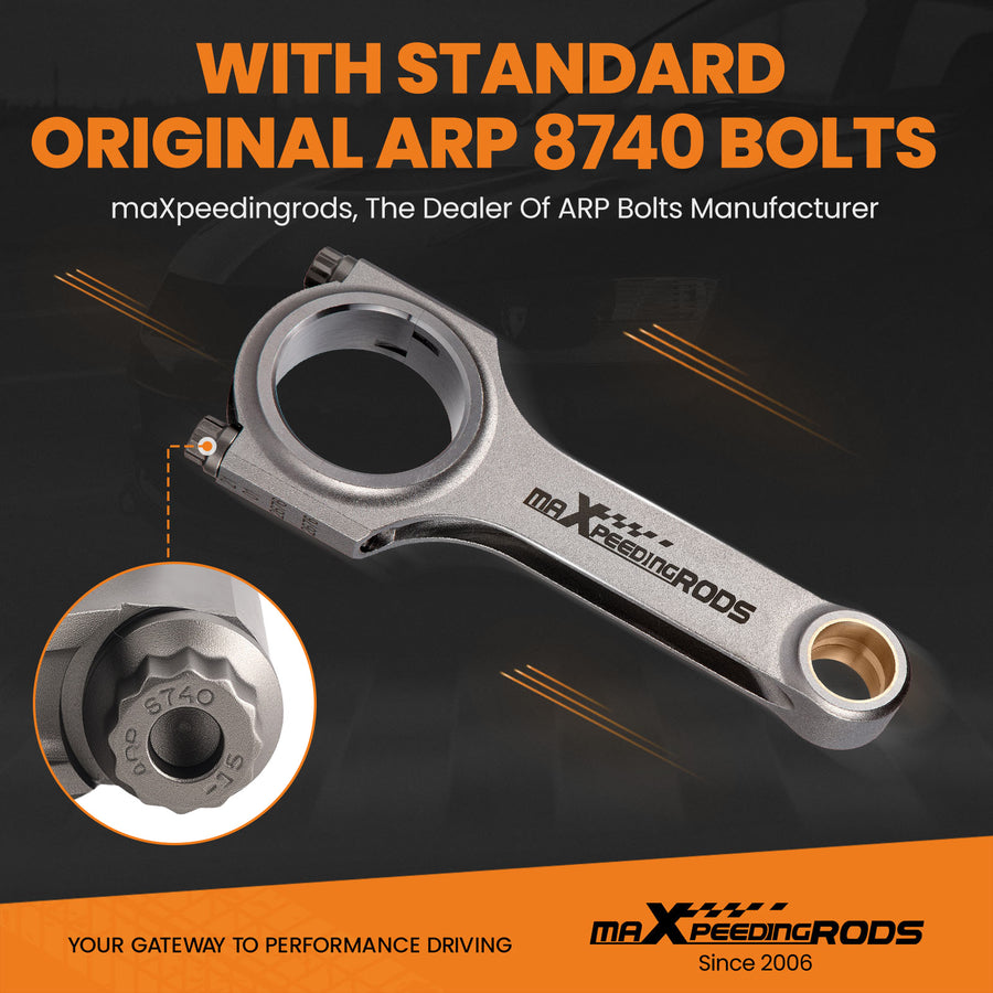 6.125 H-Beam Connecting Rods Set compatible for Chevy LS .927 Pin