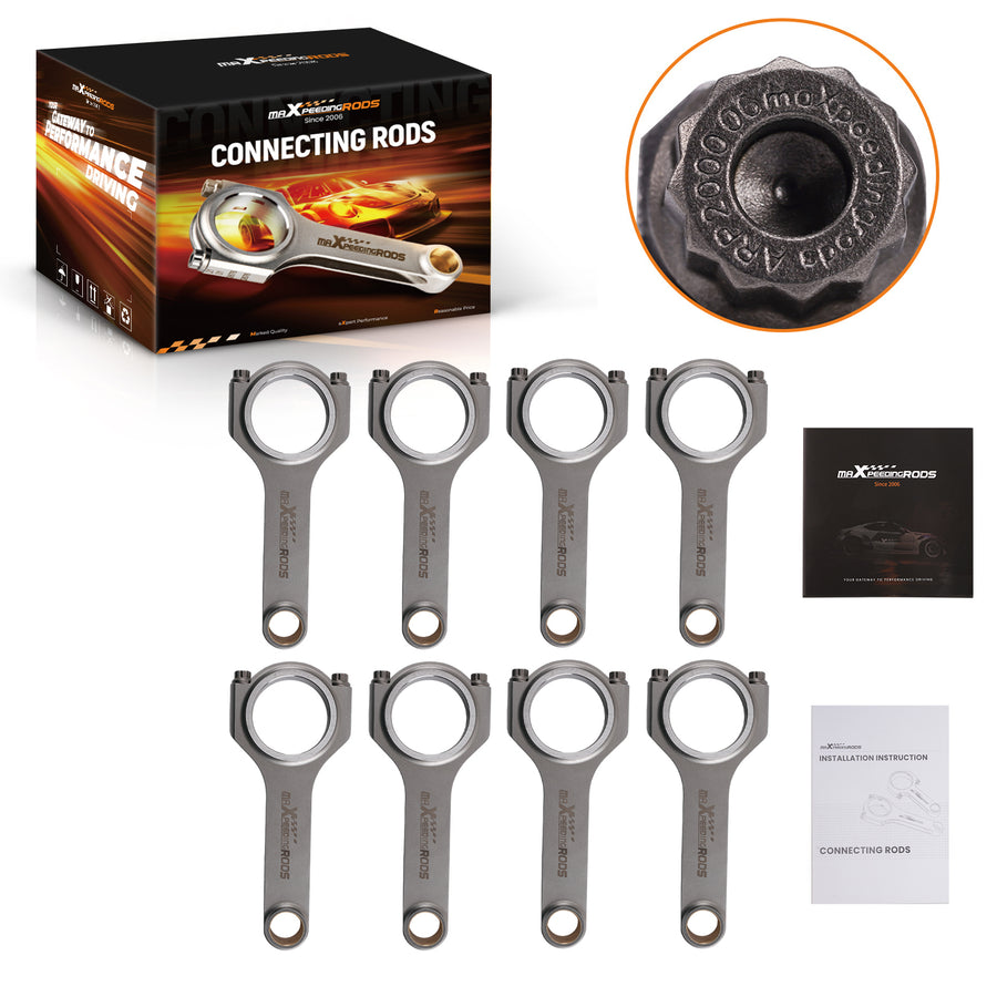 H-Beam Connecting Rods Set compatible for Chevy SBC Gen I V8 305 350 400 6.250 .927