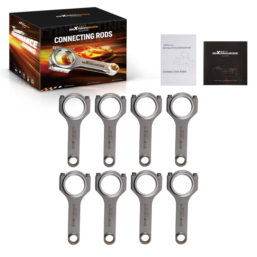 H-Beam Connecting Rods compatible for Ford 351 compatible for Windsor SBF 5.8L Forged 4340 ARP 8740 Bolts