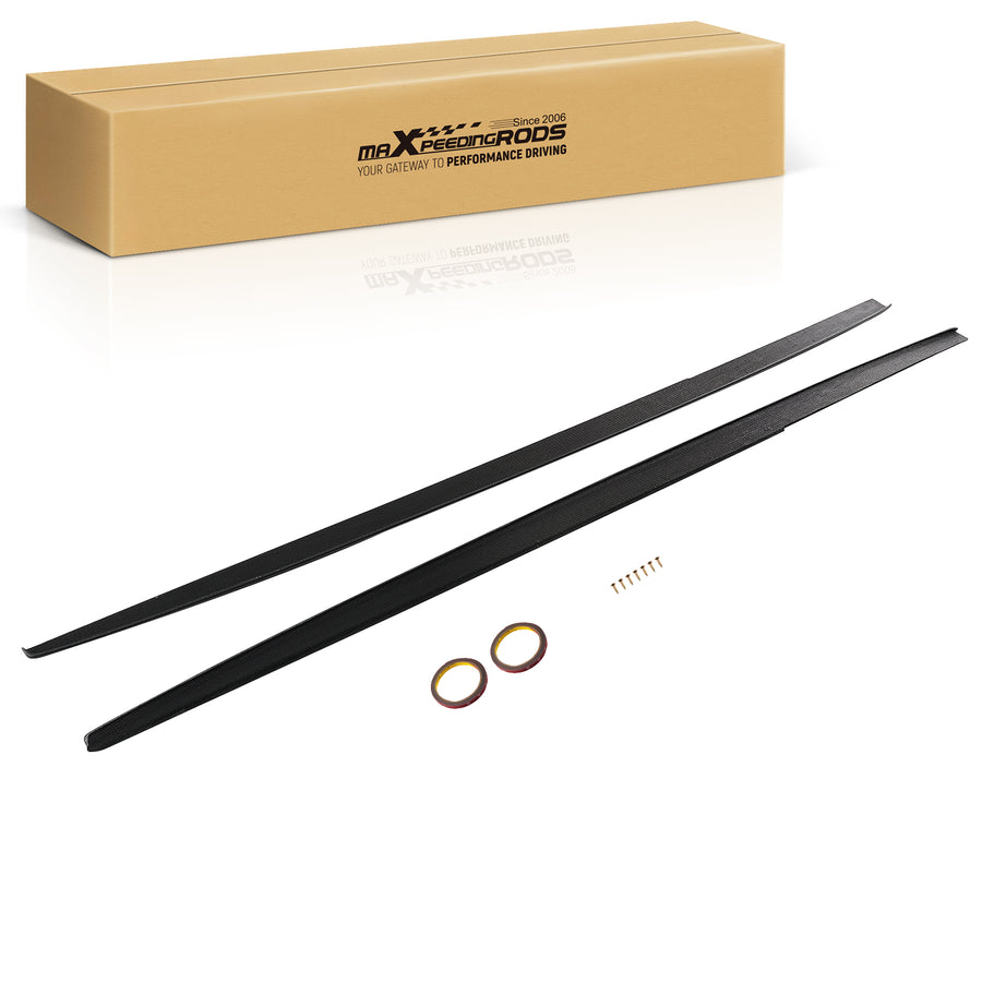 LR 2pcs Side Skirt Extension compatible for BMW F30 F31 M Sport 2012-2018 Carbon Fibre