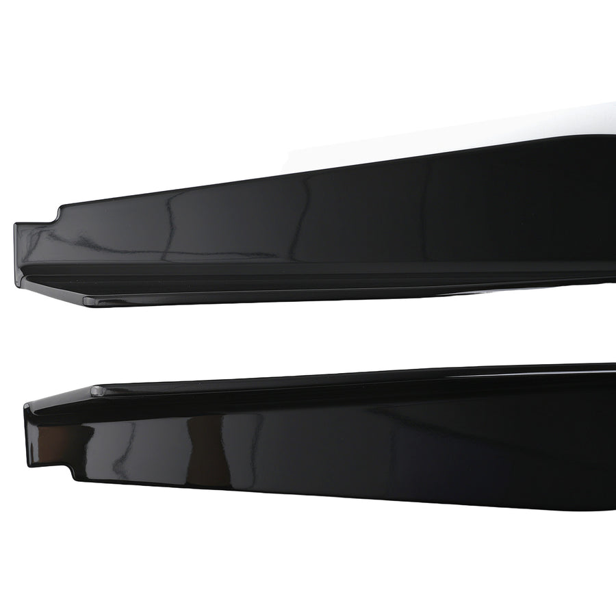 Side Skirt Extension Panel Kit compatible for Chevy Corvette C8 2020-2022 Gloss Black ABS