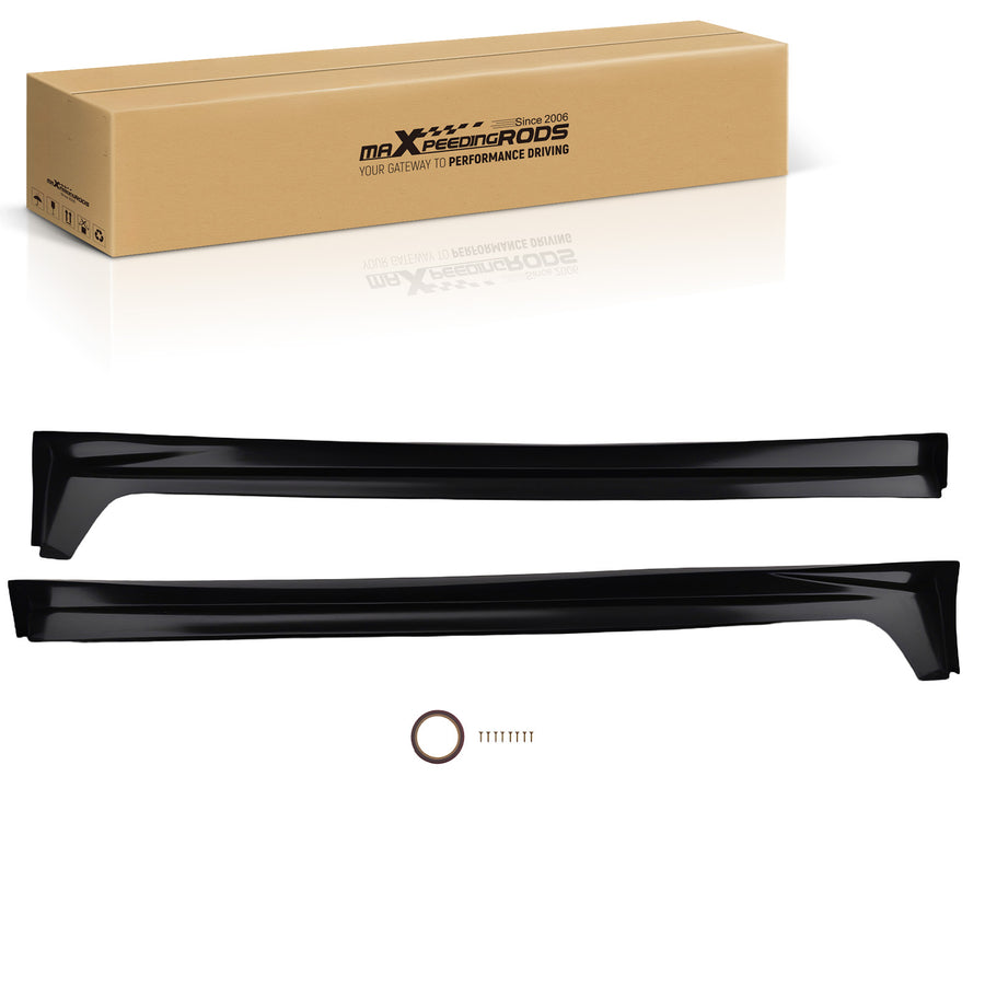 Black Side Extension Panel Kit compatible for Honda Accord Sedan 2008-2012 ABS Body Skirt