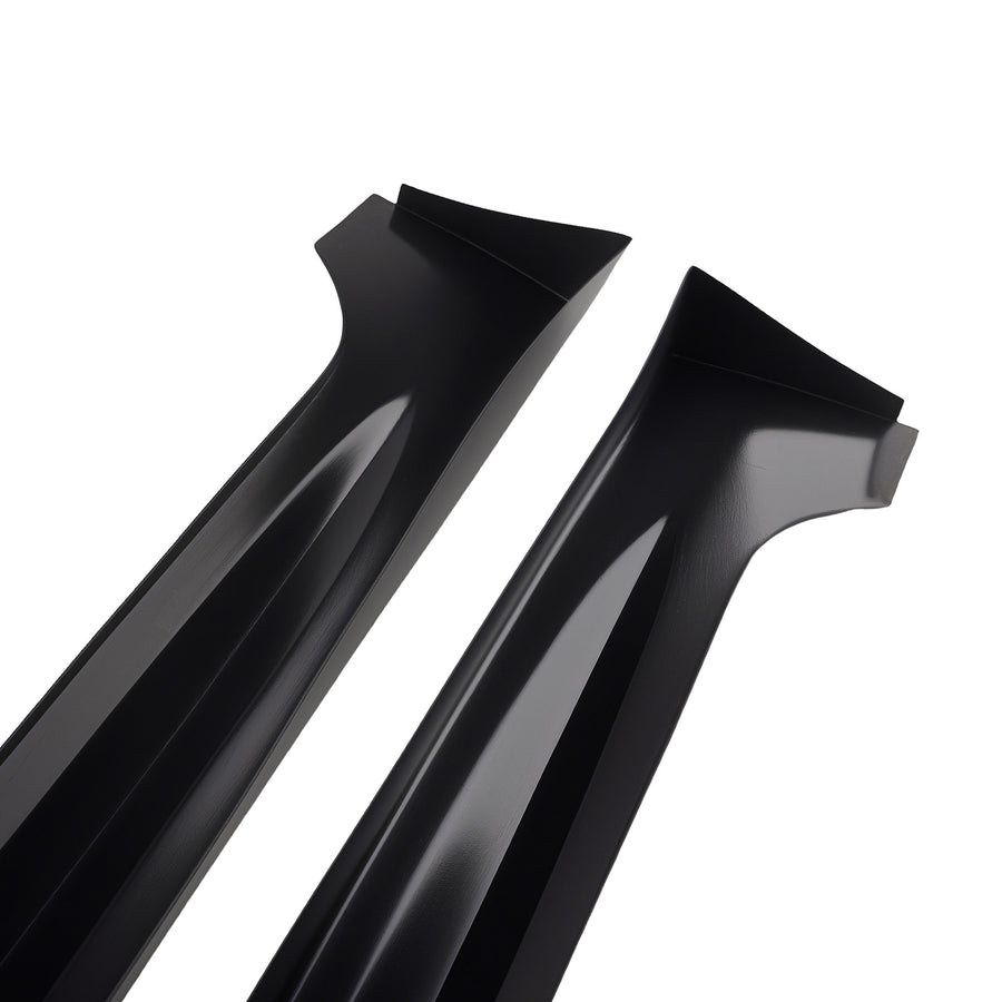 Black ABS Side Extension Panel compatible for Honda Civic 4Door 2006-2011 8th Gen Sedan