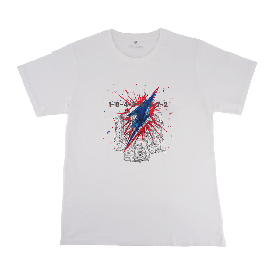 V8 Engine Graphic T-Shirt For Car Enthusiasts Gearheads V8 Engine Cool T-Shirt,Size M