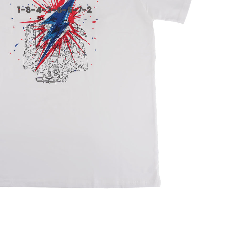 V8 Engine Graphic T-Shirt For Car Enthusiasts Gearheads V8 Engine Cool T-Shirt,Size M