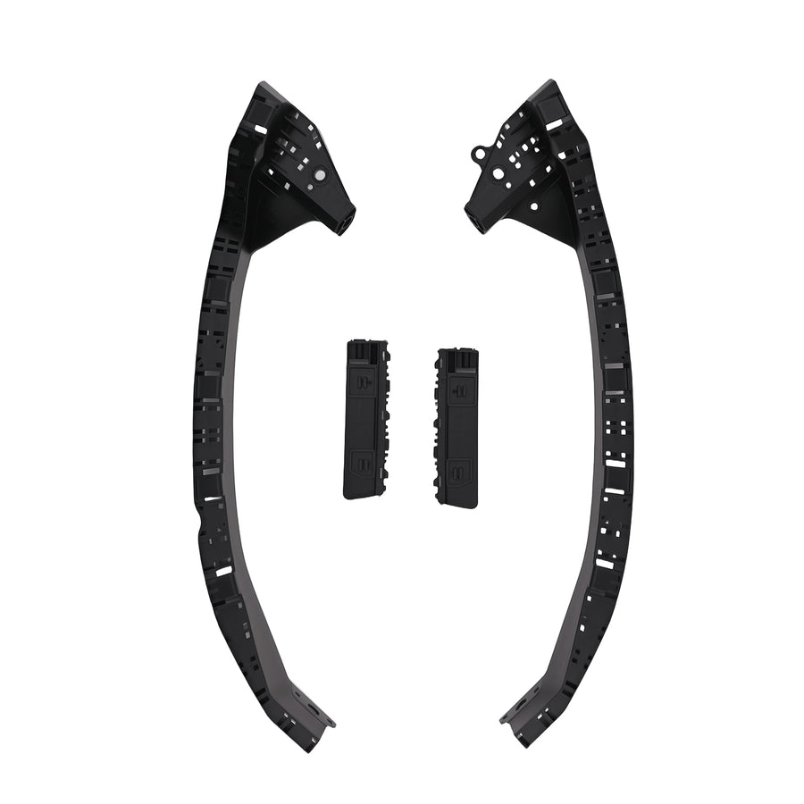 4PC Headlight Brackets Front Hold Mount Retainer compatible for Acura TSX2009-2014 Black