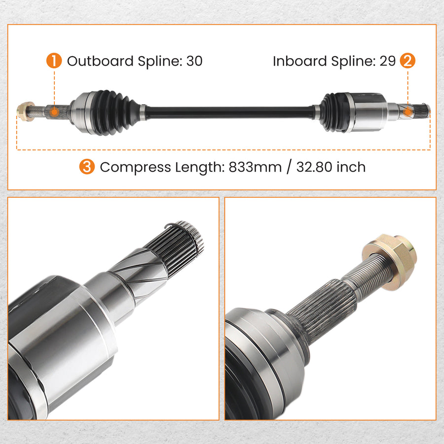 Front Halfshaft Driveshaft CV Axle Shaft compatible for Tesla Model Y 2020-2023 118811900B
