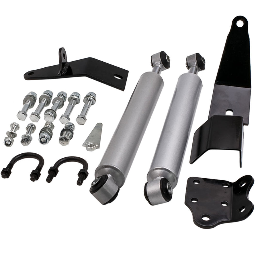 Compatible for Dodge Ram 2500 2003 - 2013 compatible for RAM 3500 2003 - 2012 4WD Dual Steering Stabilizer
