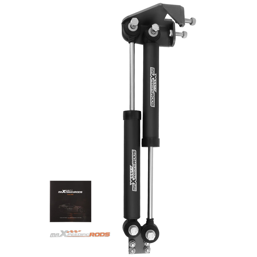 Dual Steering Stabilizer w/ Mounting Brackets compatible for Jeep Wrangler YJ 1987-1995