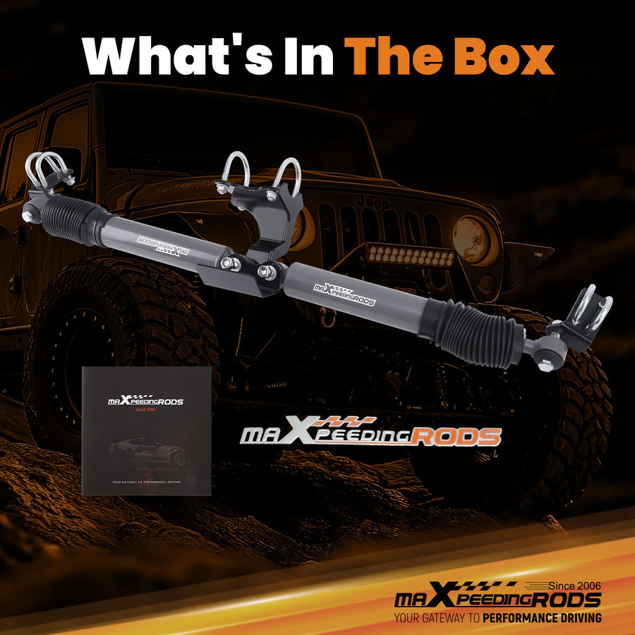 Dual Steering Stabilizer Kit compatible for Jeep Wrangler JK 2007-2018
