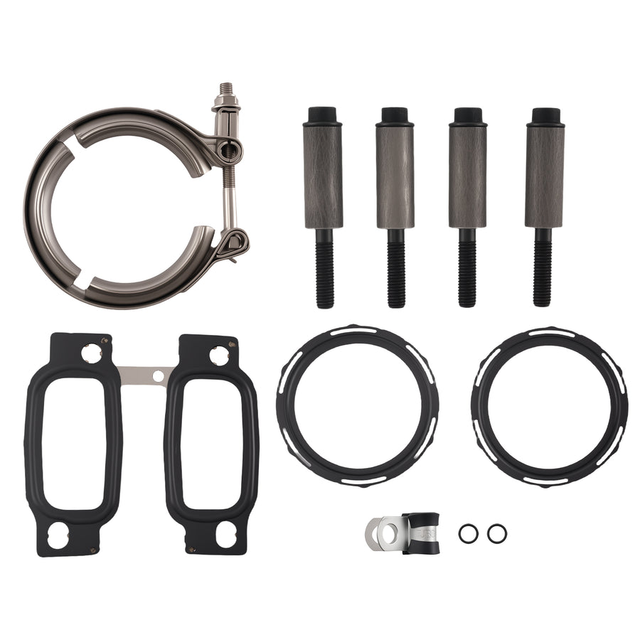 EGR Valve + Mounting Kit Gasket Clamps compatible for Volvo Mack MP7 MP8D11 D13 85133799