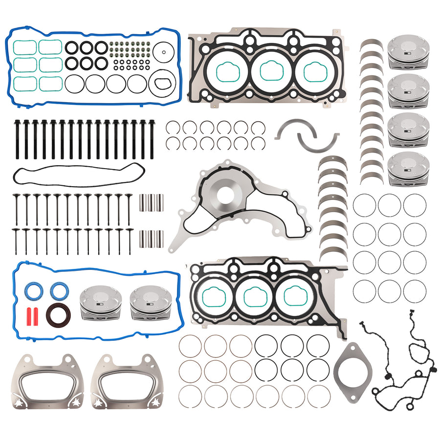 PistonsBearings Set w/ Valve Kit compatible for Dodge Challenger 3.6L V6 2011-2016
