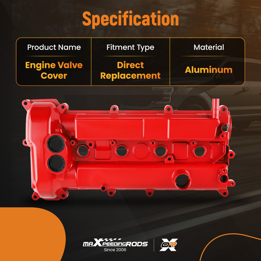Aluminium Red Valve Cover w/Gasket compatible for Ford Focus 2.0L 2012 2013 2014 CM5Z6582E
