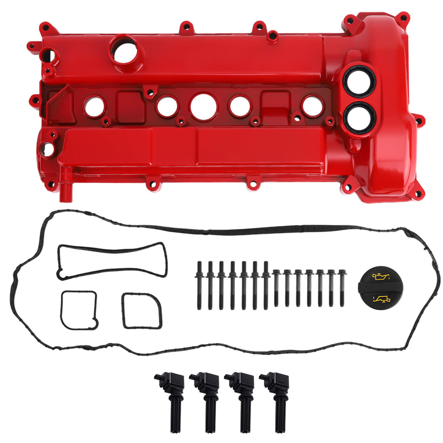 Aluminium Valve Cover4 Coils compatible for Ford Focus compatible for Mustang 2.0L 2012-2020