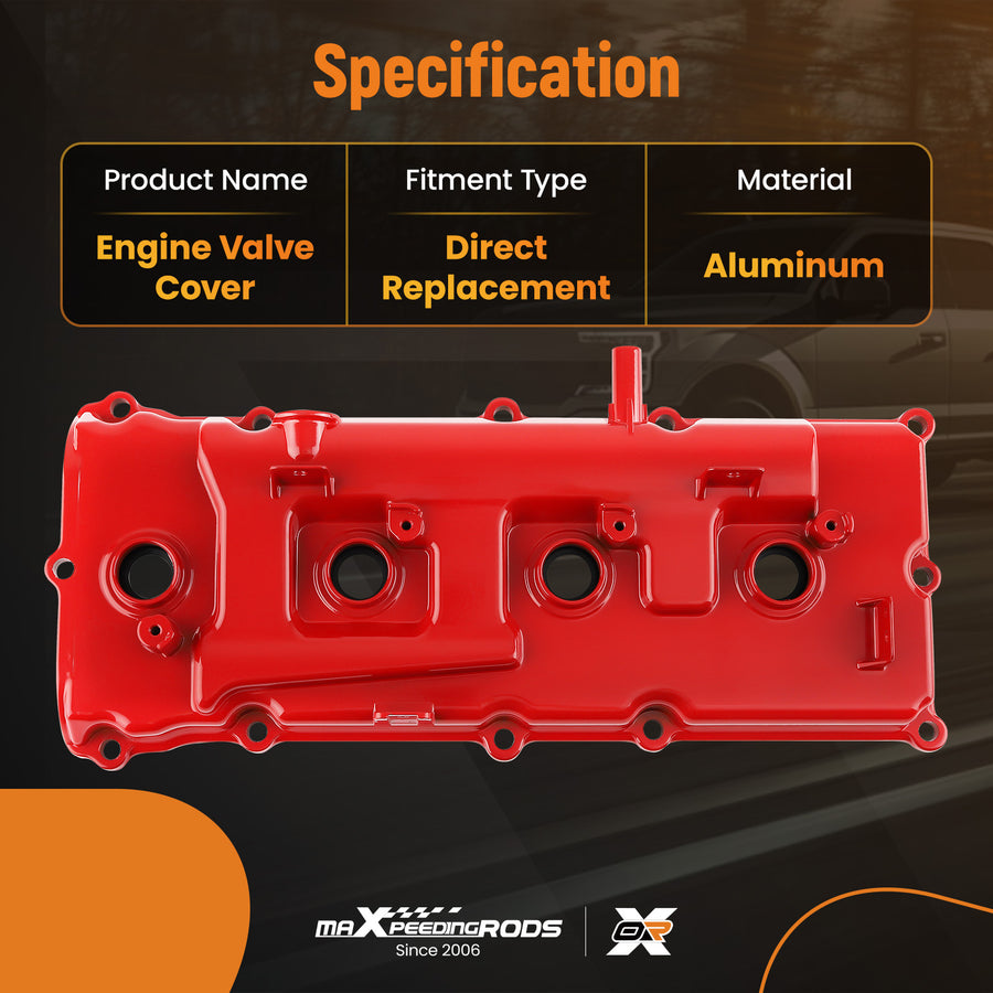 Aluminium Red Valve Covers compatible for Nissan Armada Titan Pathfinder QX56 5.6L 2004-2016