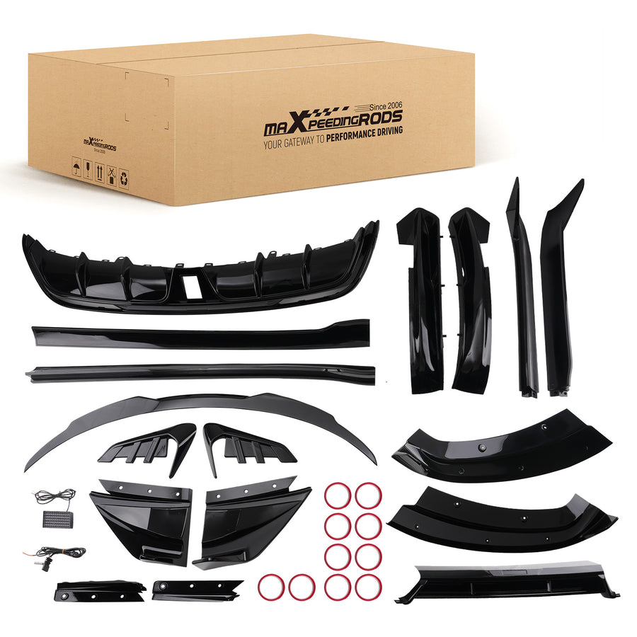 Front Splitter Rear Diffuser Skirt Bodykit Full Body Kit compatible for Tesla Model 3 2024+