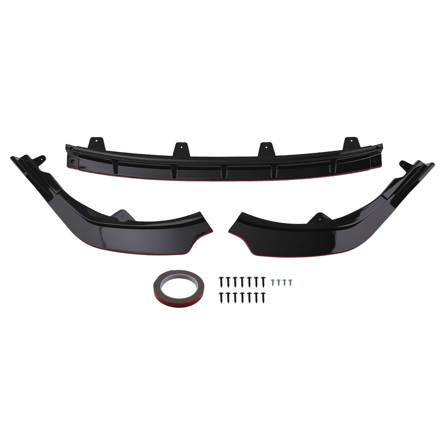 Black Red Front Bumper Lip Kit compatible for Toyota Camry SE XSE 2021-2024 Sport Model