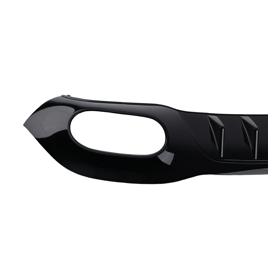A45 Gloss Black Rear Diffuser w/ Tailpipes compatible for Mercedes A-Class W177 2018-2022