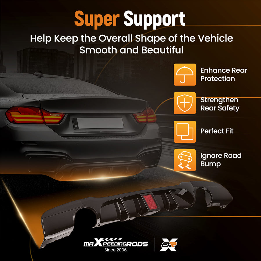 Rear Bumper Diffuser Lip Splitter compatible for BMW 3 Series E90 E91 M Sport 2005-2012